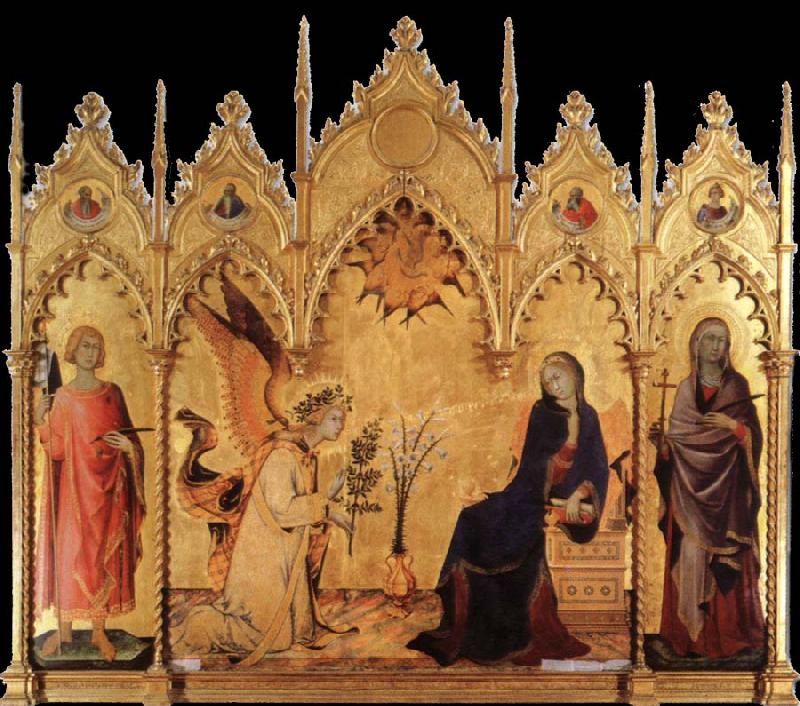Simone Martini The annunciation with Two Saints oil painting image